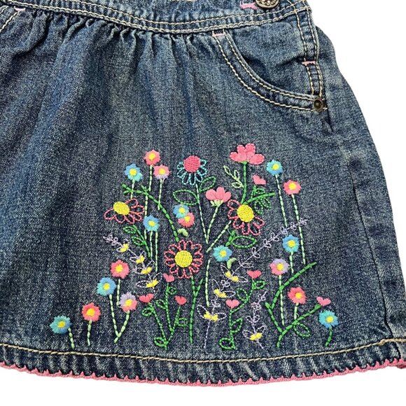 Osh Kosh 18 Months Vestbak Jumper Dress Colorful Embroidery - Picture 3 of 7